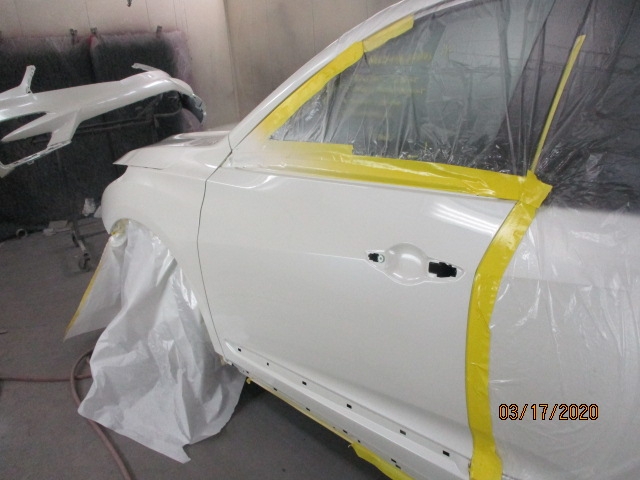 Acura RDX Mid-Repair Front Left Side Painting View