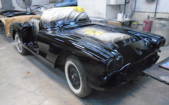 Chevrolet Corvette Mid Restoration- After Painting- Side View